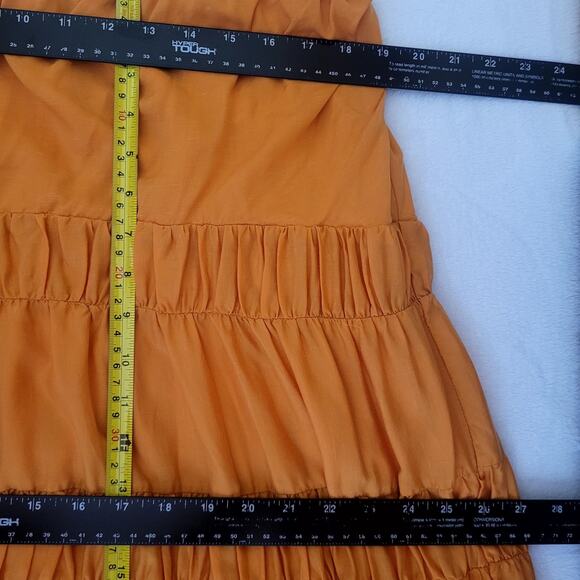 Dissh Amma‎ Marigold Tie Midi Dress Linen Tencel Blend Sustainable US 10 / AU 14 - Picture 7 of 8